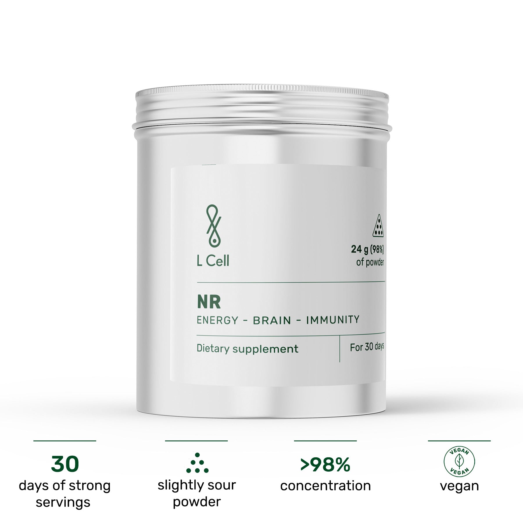 NR Powder 24g (60 servings, >98% purity)