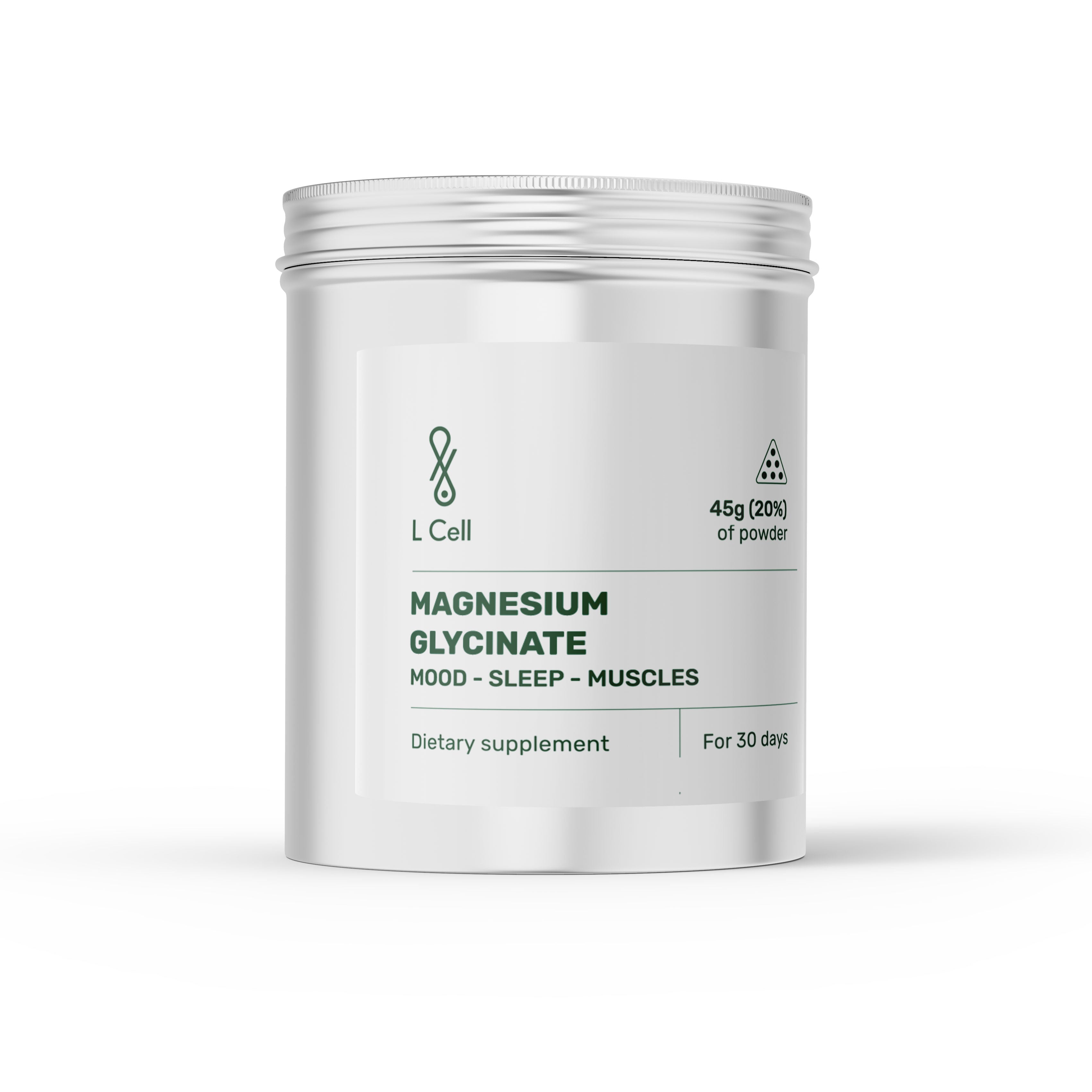 Magnesium Glycinate Powder 45g (30 servings, 14% concentration)