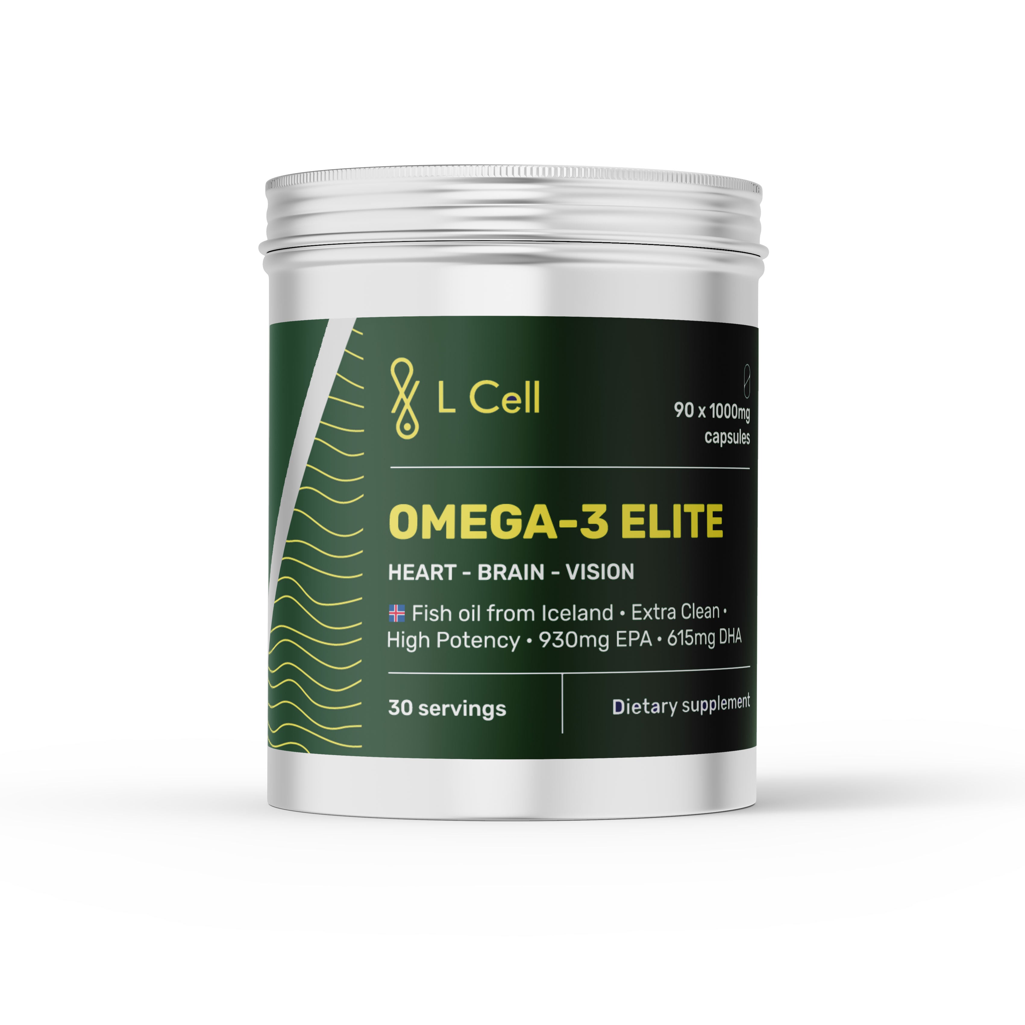 "Omega 3 Elite" Fish Oil Capsules 3000mg (30 servings, 90 caps)